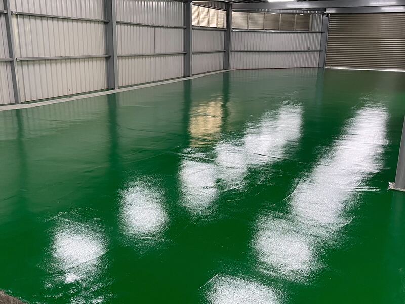 鐵皮廠房綠色防塵耐磨環氧地坪
