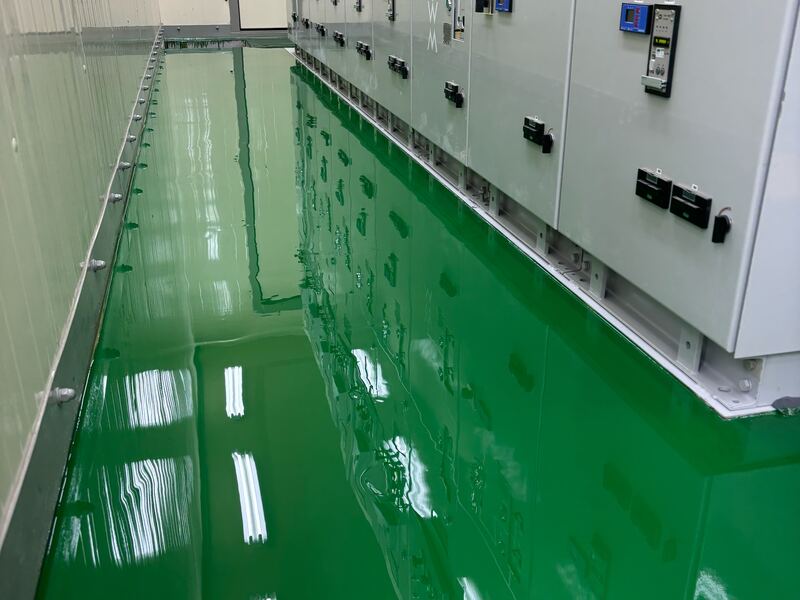 配電室綠色環氧樹脂防塵地坪