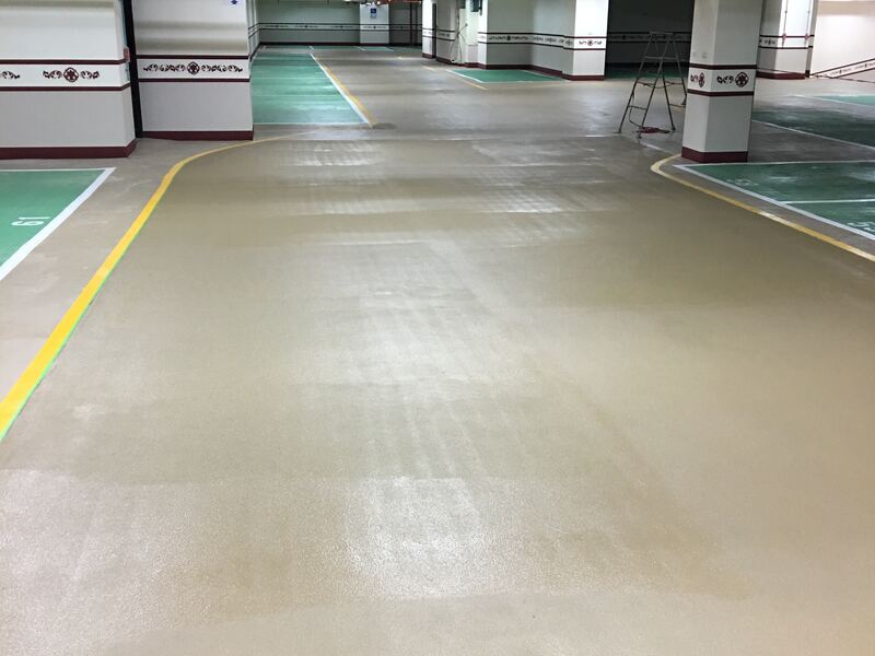 停車場車道耐磨面層與止滑處理