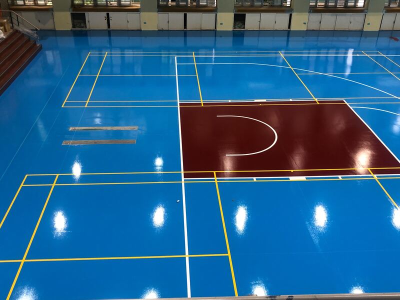 室內籃球場 PU 地坪與標線